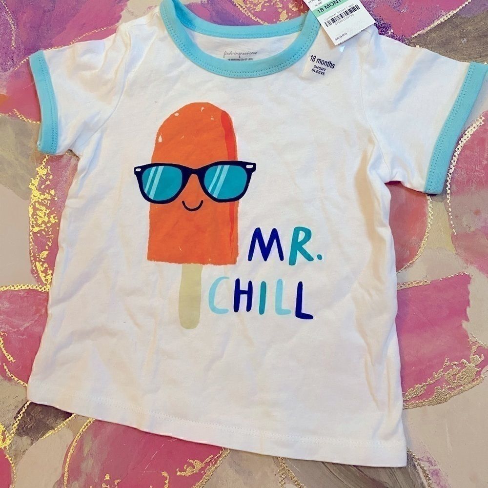 First impressions baby boy MR . CHILL shirt 18 M